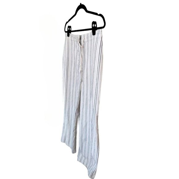 Valerie Stevens Womens Pants Size Large Striped Drawstring Front & Elastic Waist - Picture 3 of 8